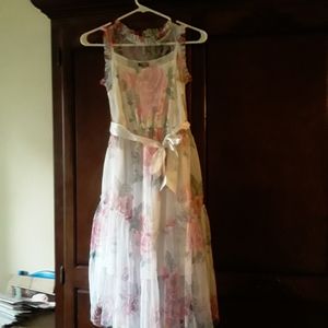 Zunie Ivory Floral Dress